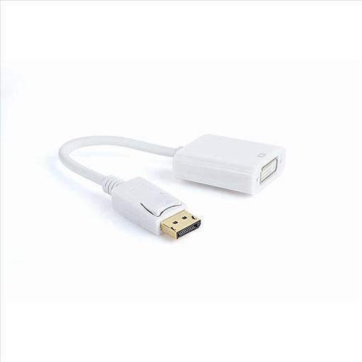 Cablexpert Конвертор DisplayPort мъжки към DVI-I женски Бял 1бр A-DPM-DVIF-002-W