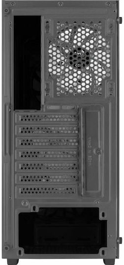 Volcan Gaming Midi Tower Computer Case with RGB Lighting Black