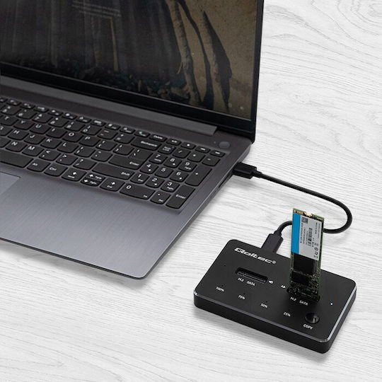 Qoltec Docking Station for 2 Hard Drives SATA M.2 (2230)" / M.2 (2242)" / M.2 (2260)" with Connection USB-C (50310)