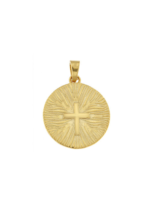 Kontopoulos Charm Amulet Constantine from Gold 9 K with Zircon