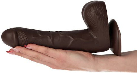 Toyz4lovers Реалистично дилдо Със смукателна чашка Кафяв 23см