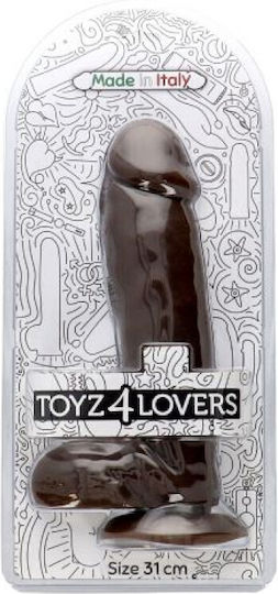 Toyz4lovers Реалистично дилдо с Топки и Вендуза Кафяв 31см