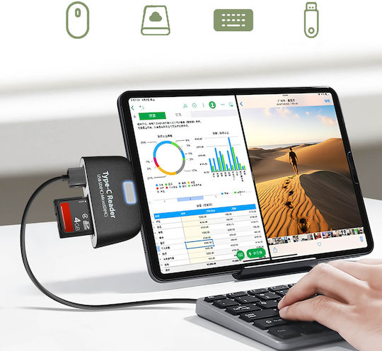 USB-C-zu-USB-Micro-USB-Adapter SD/Micro-SD-Kartenleser