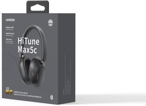 Ugreen HP203 Ασύρματα / Ενσύρματα Over Ear Ακουστικά με 45 ώρες Λειτουργίας Μαύρα