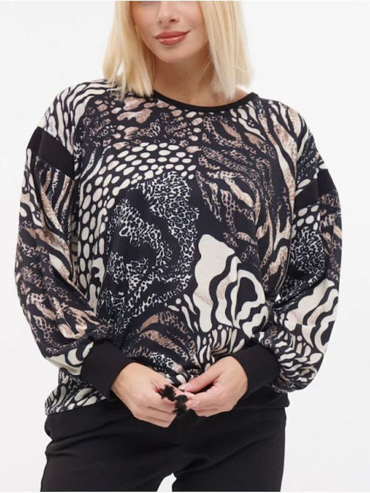 Γυναικεία Μπλούζα Μακρυμάνικη Animal Print Πολύχρωμη