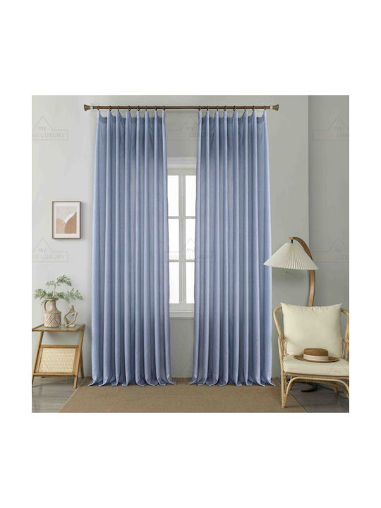 Homeone Perdea cu Coafură Albastru deschis 270x280buc