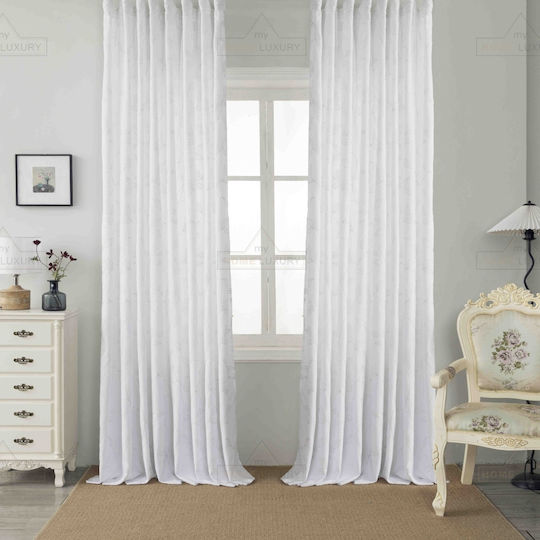 Homeone With Pencil Pleat White 270x270cm
