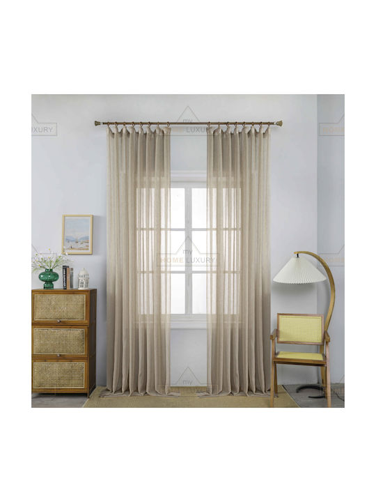 Homeone Curtain with Pencil Pleat Beige 270x295cm