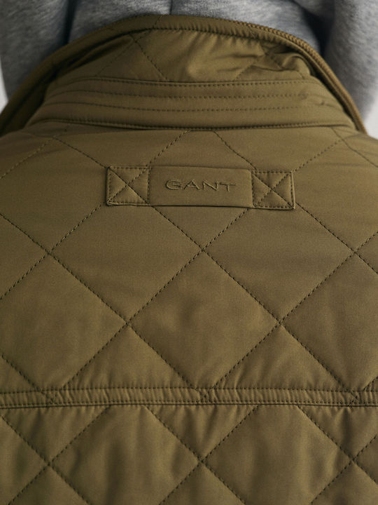 Sleeveless Jacket Puffer Waterproof Olive