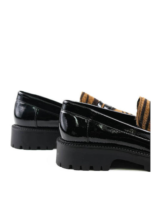 Μαύρα Ζεβρέ Loafers Ελληνικής Κατασκευής Print
