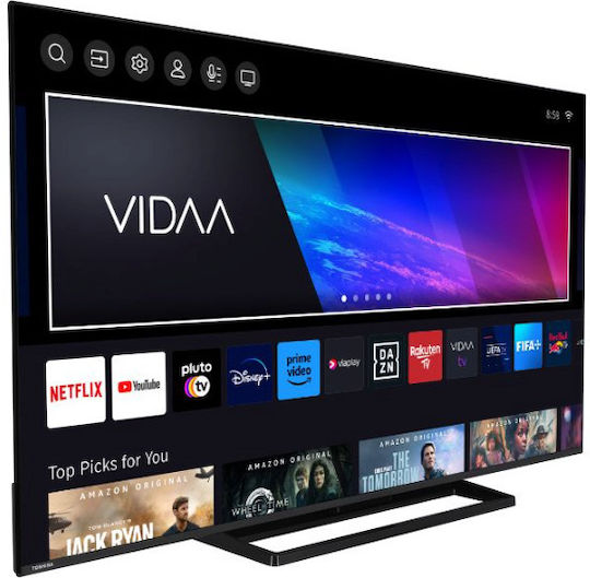 Toshiba Smart Τηλεόραση 55" 4K UHD QLED QV33 HDR (2024) 55QV3363DG