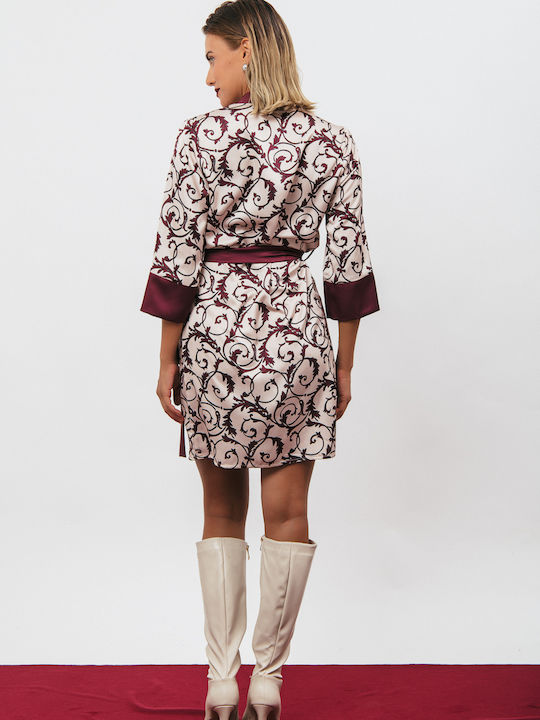 Mini Dress Wrap Beige