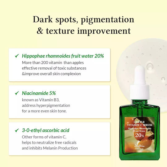 Dr. Althea Καταπραϋντικό & Αντιγηραντικό Serum Προσώπου με Βιταμίνη C & Νιασιναμίδη για Λάμψη & Πανάδες 30ml