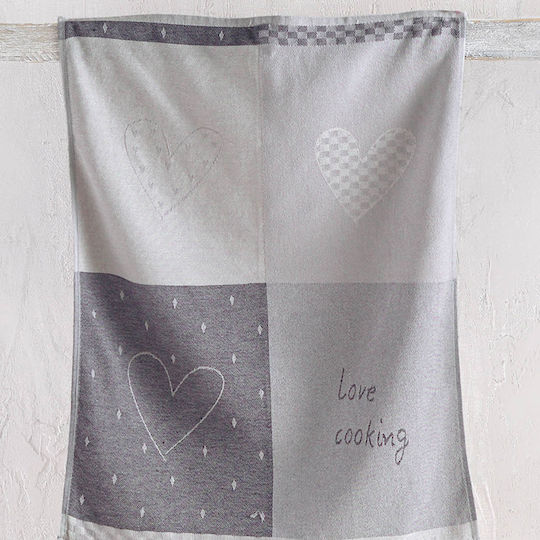 Rythmos Love Küchentuch aus 100% Baumwolle in Grau Farbe Rythmos Love Küchentuch aus 100% Baumwolle in Grau Farbe