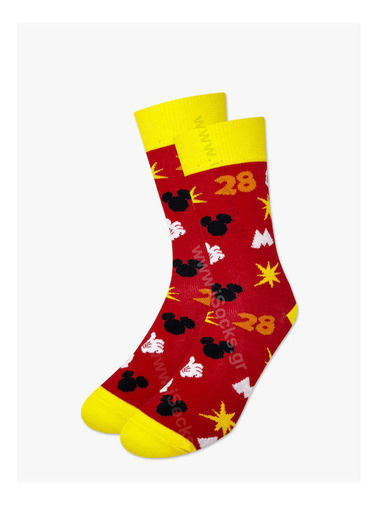 Disney Baumwollsocken mit Mickey Mouse Designs Rot