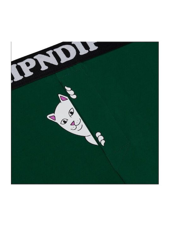 Peek A Nermal Herren Boxershorts Grün 1Packung