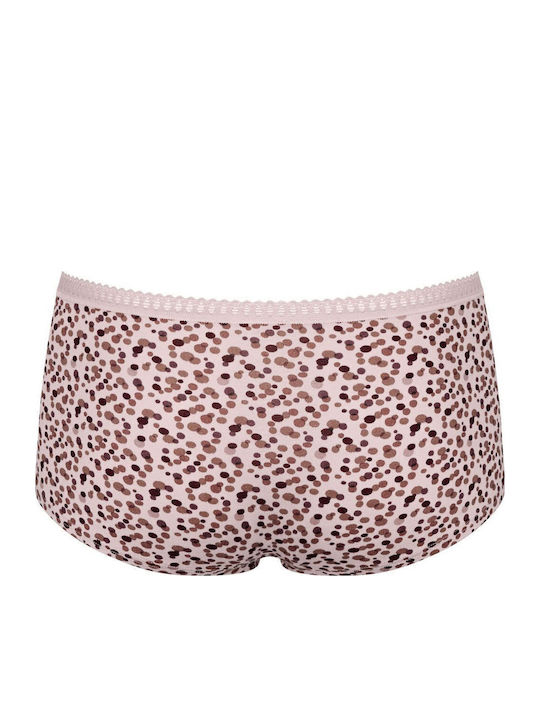 Βαμβακερά Γυναικεία Boxer 3Pack με Δαντέλα Μόκα