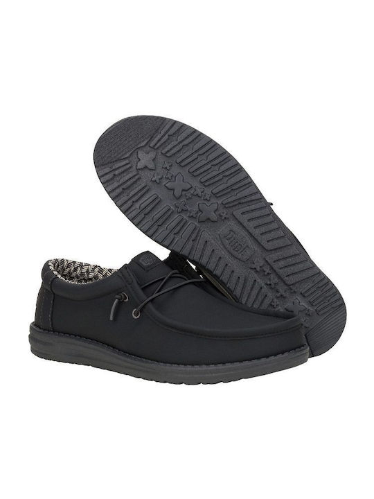 Hey Dude Wally Men's Moccasins Black