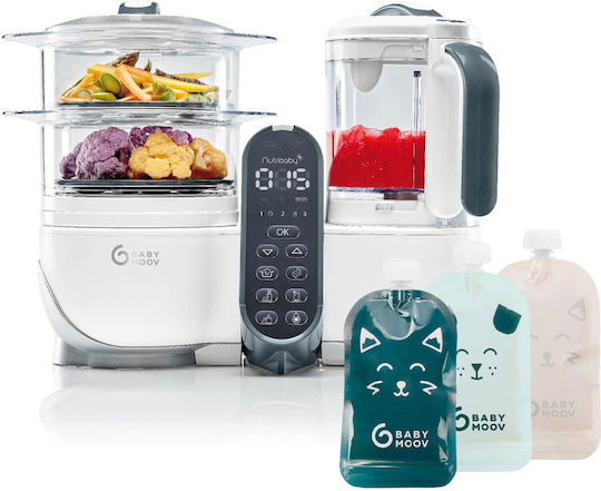 Babymoov Nutribaby Food Steamer with Blender with 2 Steaming Decks 2.2lt