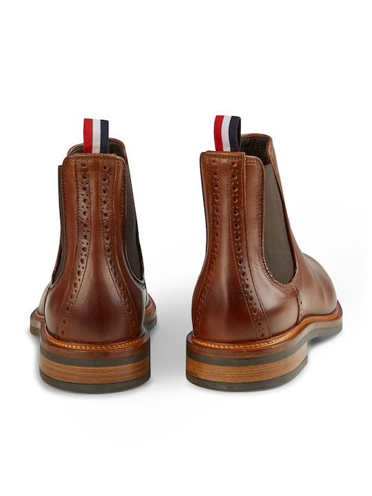 Leder Tabac Braun Chelsea Stiefeletten