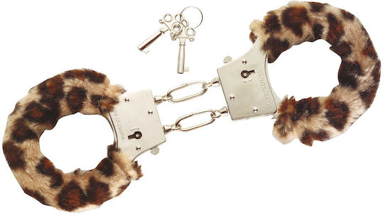 Handschellen Accessoire mit Fell im Tiermuster
