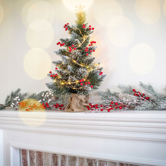 cu lumină LED Decorațiune de Crăciun Braduleț 50cm. Împodobit Verde