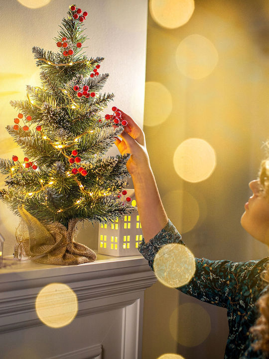 Christmas Decorative Illuminated Tree 50cm Adorned Green