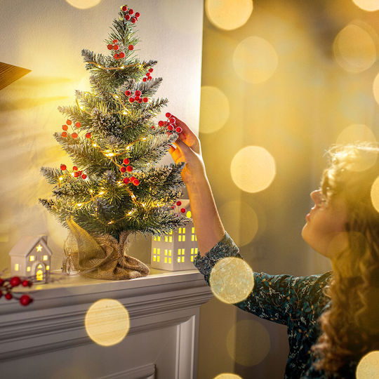 cu lumină LED Decorațiune de Crăciun Braduleț 50cm. Împodobit Verde