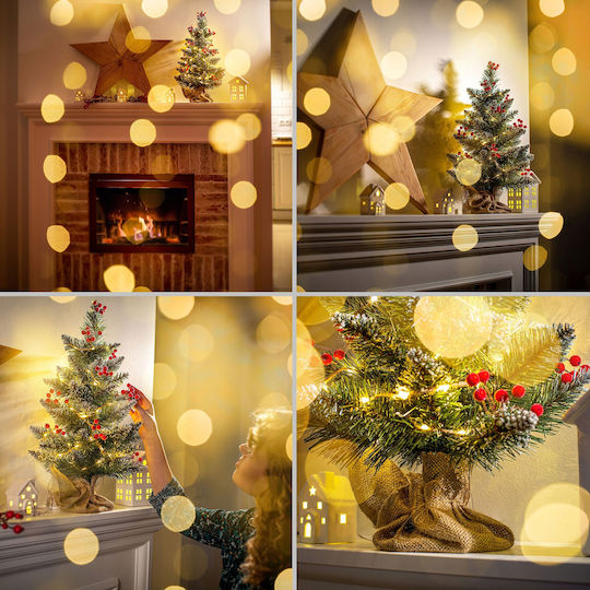 cu lumină LED Decorațiune de Crăciun Braduleț 50cm. Împodobit Verde