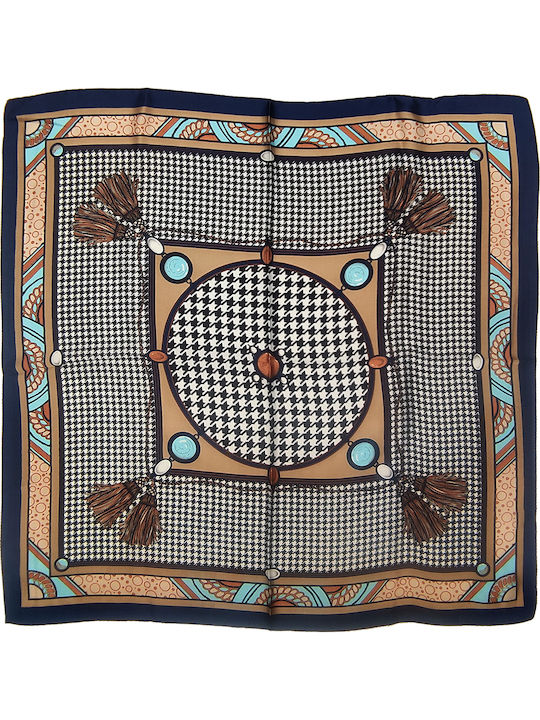 Gift-Me Women's Silk Scarf Navy Blue