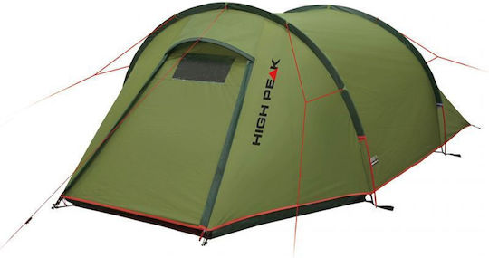 High Peak Kite 3 LW Къмпинг палатка Тунел 4 Сезона за 3 Човека 340x180см. Зелено-червено