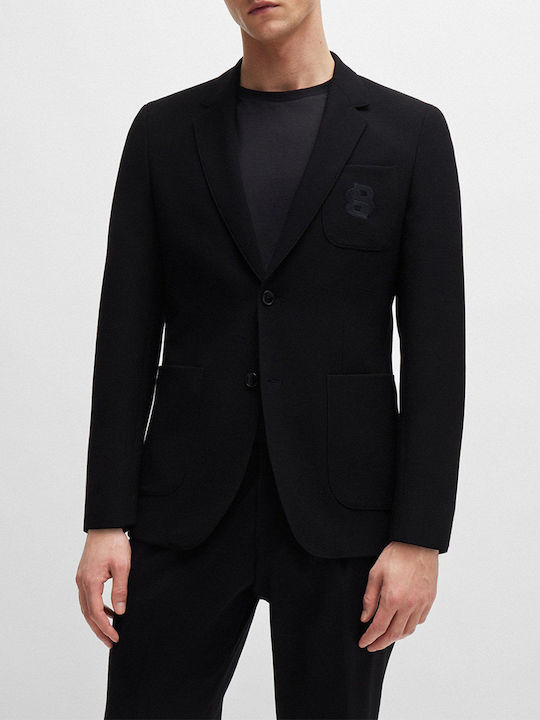 Hugo Boss Men's Suit Jacket Slim Fit Black