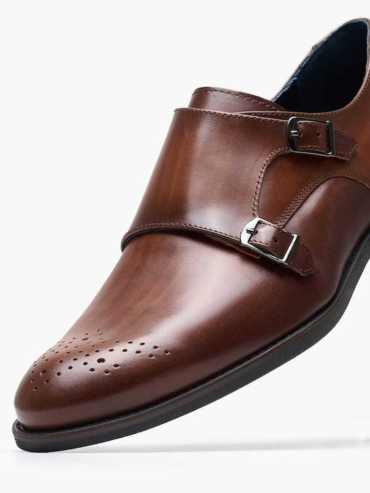 Damiani Men's Leather Dress Shoes Tabac Brown