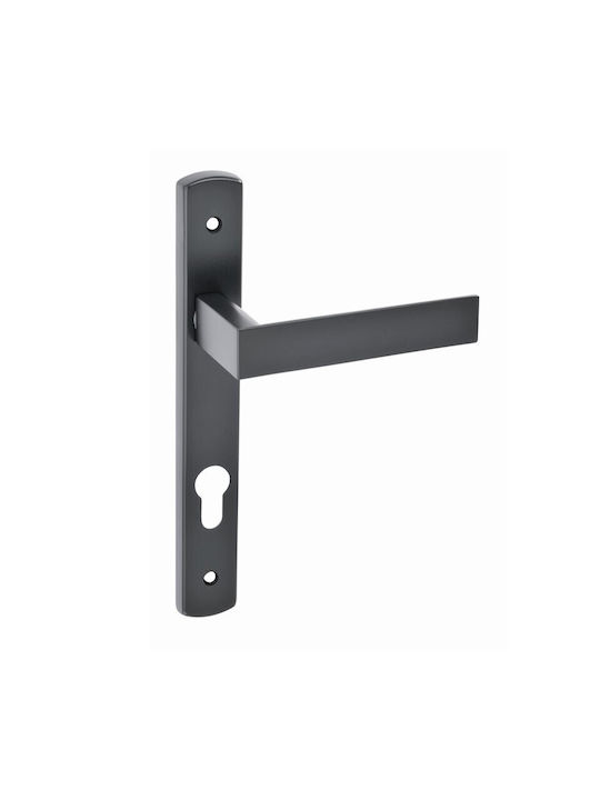 Best Design Lever Front Door with Plate Left (Center Distance 135mm) Sahara