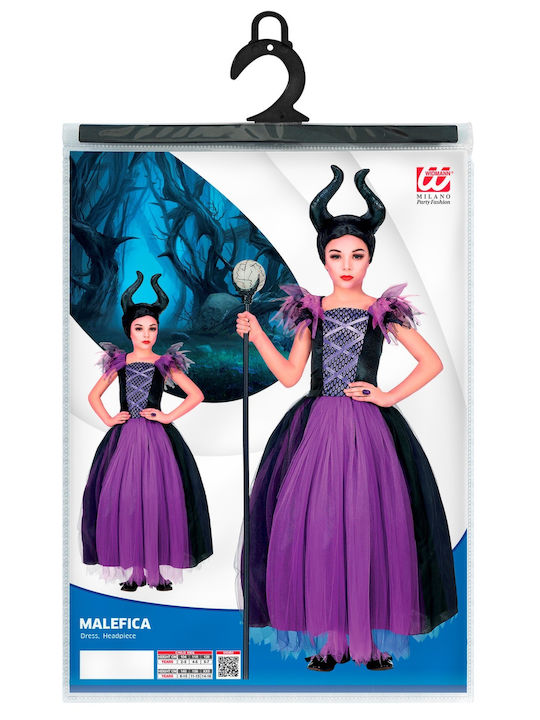 Costum de Carnaval pentru Copii VRĂJITOAREA MALEFICENT DELUXE