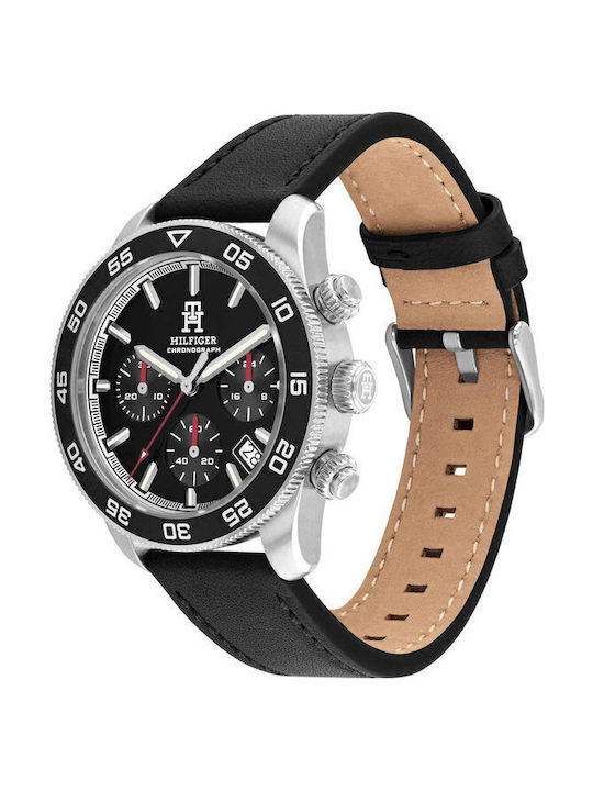 Tommy Hilfiger Sport Men's Watch 50mm Chronograph Battery with Black Metal Bracelet