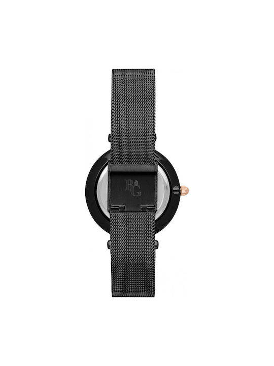 B&G Watch with Black Metal Bracelet