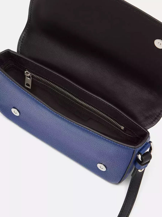 Leder Damentasche Schultertasche Blau