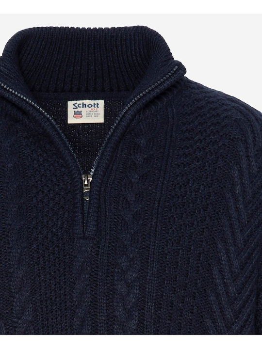 Schott Langarm-Pullover Navy