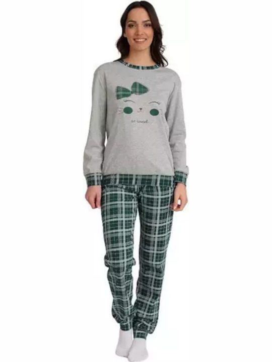 Lydia Creations Winter Women's Pyjama Set Plaid