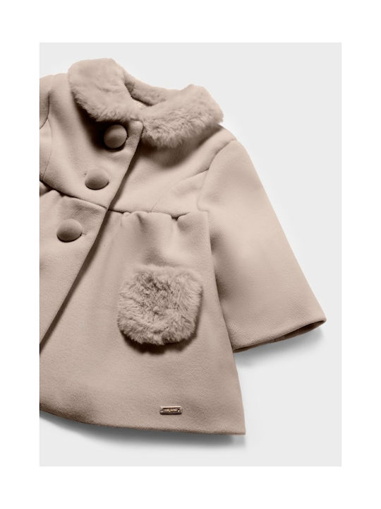 Mayoral Kids Coat Beige