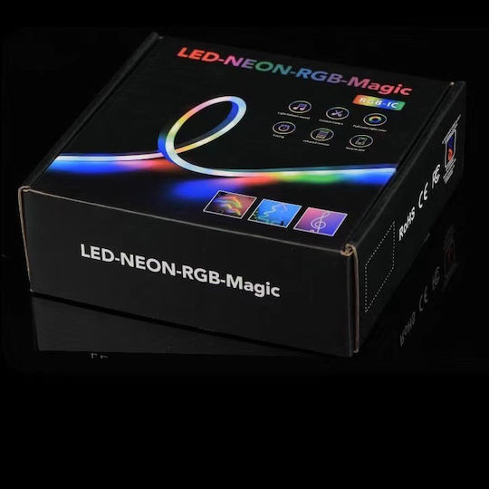 Αδιάβροχη Ταινία LED 24V RGB Φως 5m Neon Flex με Τηλεχειριστήριο