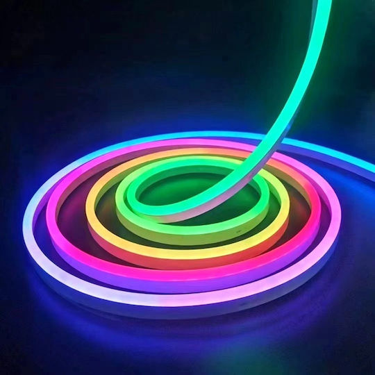 Αδιάβροχη Ταινία LED 24V RGB Φως 5m Neon Flex με Τηλεχειριστήριο