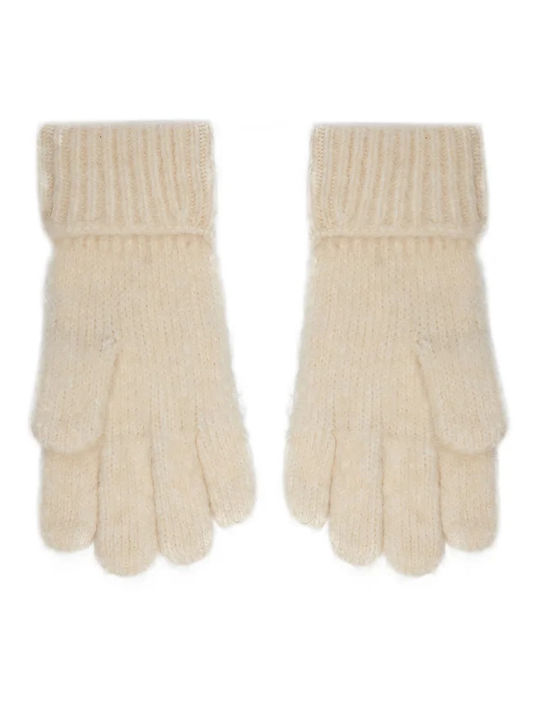 Weiß Gestrickt Handschuhe