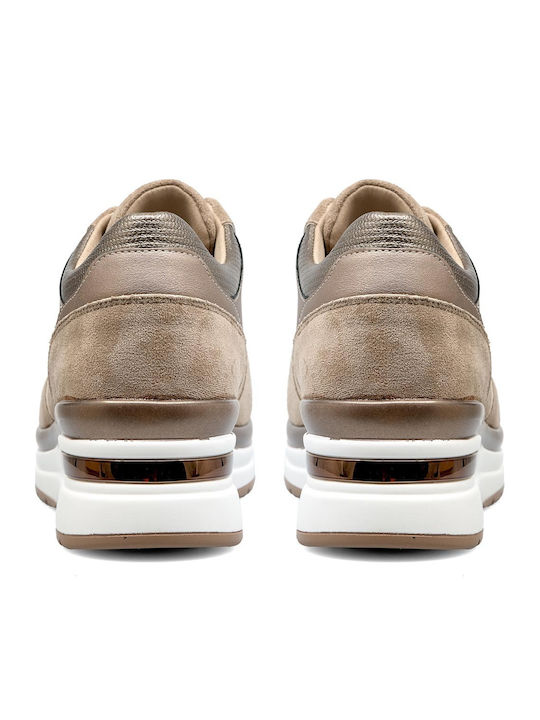 Γυναικεία Sneakers Μπεζ / Χρυσό