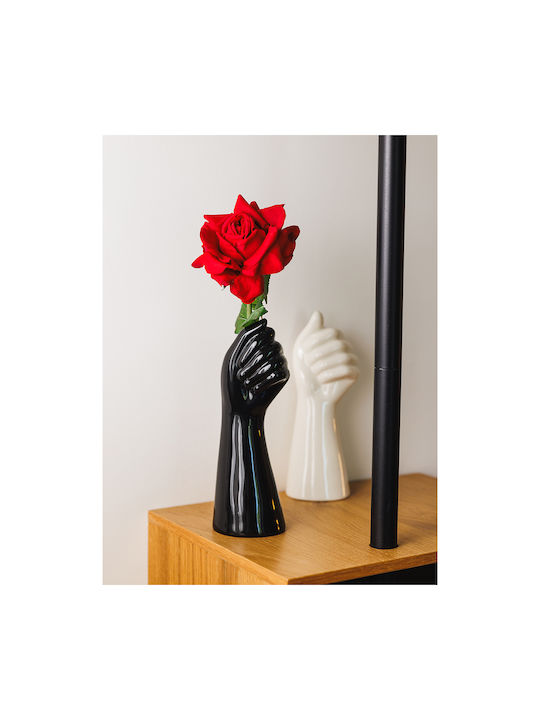 Koart Decorative Vase Lena Black 7.8x23.5cm