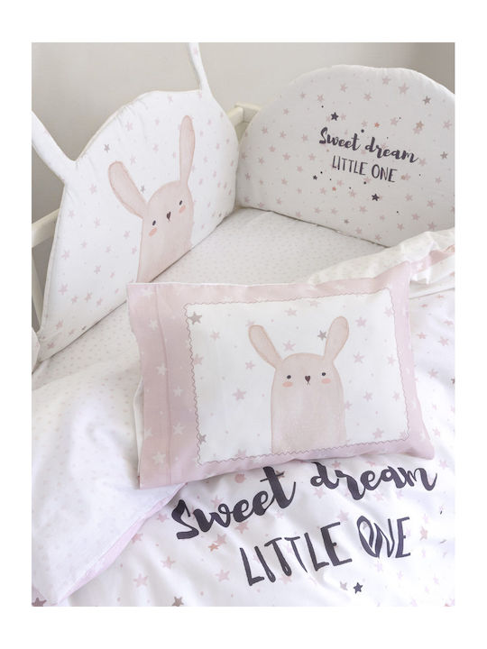 Nima Lovely Bunny Βρεφικό Κουβερλί Βαμβακερό Ροζ 100x140cm