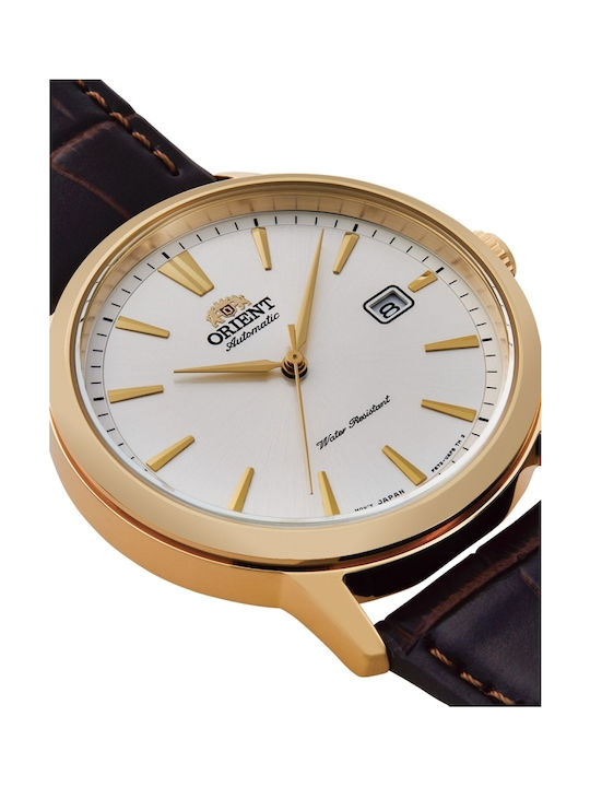 Orient Men's Watch 41.6mm Automatic with Brown Leather Strap