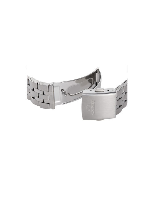 Orient Contemporary Ανδρικό Ρολόι 41.6mm Αυτόματο με Ασημί Μεταλλικό Μπρασελέ