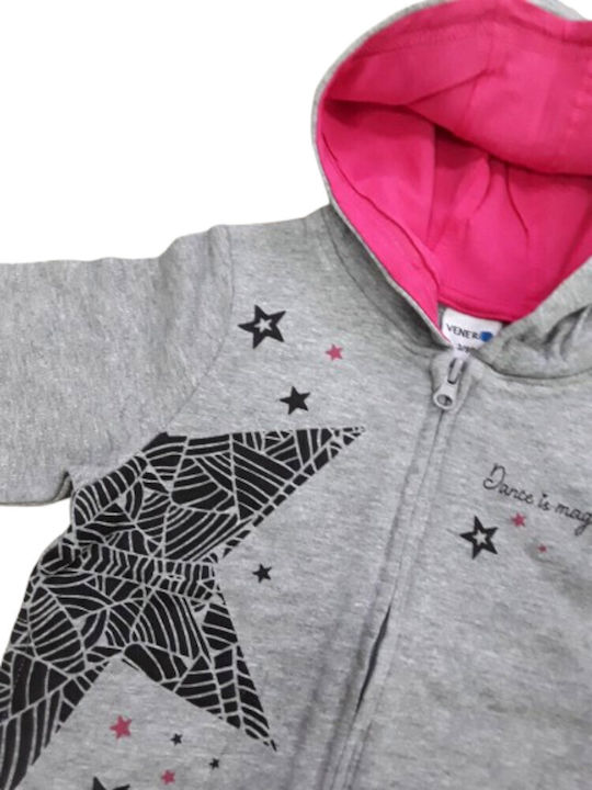 Venere Kids Cardigan with Hood Grey